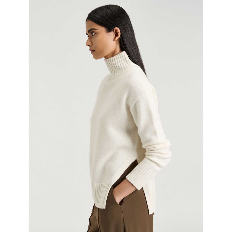 Veronika Maine Merino Cashmere Blend Oversized Funnel Neck Sweater image number 1
